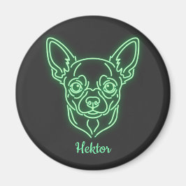 Custom Chihuahua Neon Glow Personalized Magneet