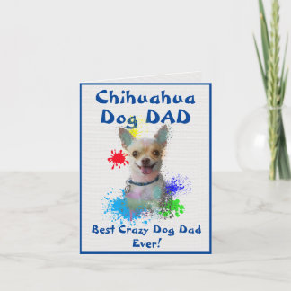 Custom Chihuahua Papa Beste Gek Hond Papa Digitaal Kaart