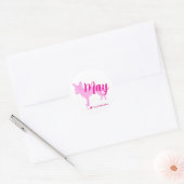 Custom Chihuahua pastel pink silhouette sticker (Envelop)