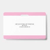 Custom Child Emergency Photo ID Badge for Kids (Achterkant)