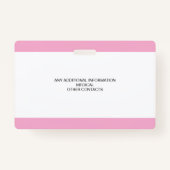 Custom Child Emergency Photo ID Badge for Kids (Achterkant)