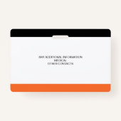 Custom Child Emergency Photo ID Badge voor kindere (Achterkant)