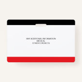 Custom Child Emergency Photo ID Badge voor kindere (Achterkant)