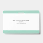 Custom Child Emergency Photo ID Badge voor kindere (Achterkant)