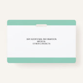 Custom Child Emergency Photo ID Badge voor kindere (Achterkant)