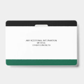 Custom Child Emergency Photo ID Badge voor kindere (Achterkant)