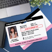 Custom Child Emergency Photo ID Badge voor kindere