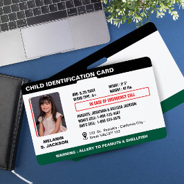 Custom Child Emergency Photo ID Badge voor kindere