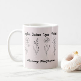 Custom Children Name Wildflower Garden Koffiemok