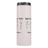 Custom Children Name Wildflower Garden Thermosbeker (Achterkant)