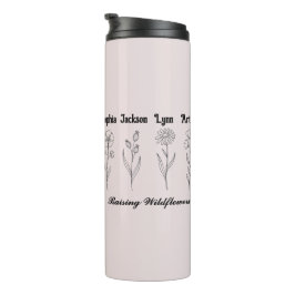 Custom Children Name Wildflower Garden Thermosbeker