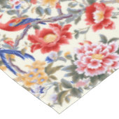Custom Chinoiserie Aziatische Bloemen Roze Blauw R Tafelkleed (Gekanteld)