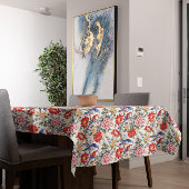 Custom Chinoiserie Aziatische Bloemen Roze Blauw R Tafelkleed