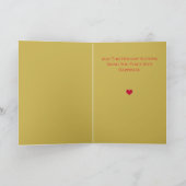 Custom Chique Rood & Goud Glitter Sterren Kerstmis Kaart (Binnen)