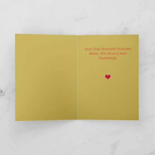 Custom Chique Rood & Goud Glitter Sterren Kerstmis Kaart (Binnen)