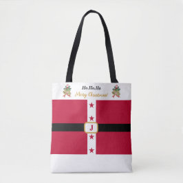 Custom Chique Rood Wit Sinterklaas Outfit Kerstmis Tote Bag
