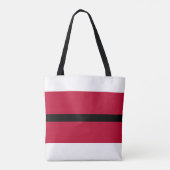 Custom Chique Rood Wit Sinterklaas Outfit Kerstmis Tote Bag (Achterkant)