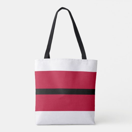 Custom Chique Rood Wit Sinterklaas Outfit Kerstmis Tote Bag (Achterkant)