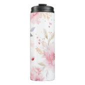 Custom | Chique | Roze pioenen | Bloemen Thermosbeker (Voorkant)