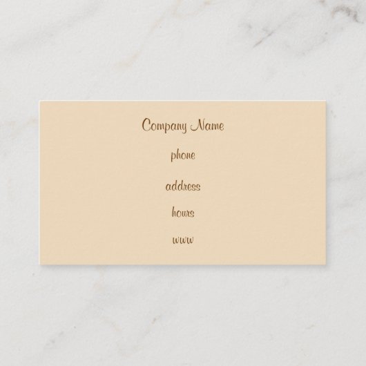 Custom Chocolate Argyle Visitekaartje (Achterkant)