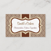 Custom Chocolate Argyle Visitekaartje (Voorkant)