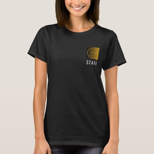 Custom Chocolate Festival Event Logo QR Code Staff T-shirt (Voorkant)