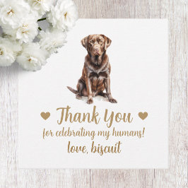 Custom Chocolate Lab Hond Huwelijksgunst Labels