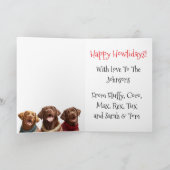 Custom Chocolate Lab Kerst Lelijke Trui Kaart (Binnen)