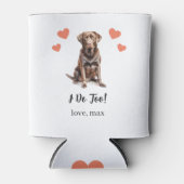 Custom Chocolate Lab Pet Wedding Koelbox Blikjeskoeler (Voorkant)