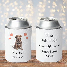 Custom Chocolate Lab Pet Wedding Koelbox Blikjeskoeler