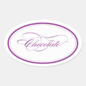 Custom_Chocolate Oval Ovale Sticker (Voorkant)
