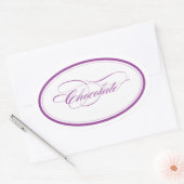 Custom_Chocolate Oval Ovale Sticker (Envelop)
