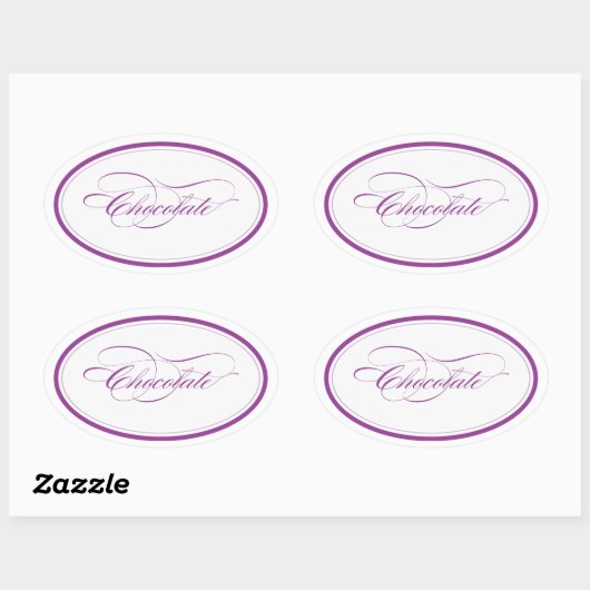 Custom_Chocolate Oval Ovale Sticker (Vel)