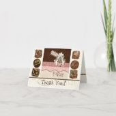 Custom Chocolate Sweet Shoppe Correspondentie Kaar Bedankkaart (Voorkant)