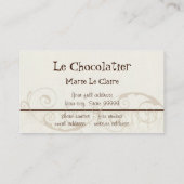 Custom Chocolate Sweet Shoppe Visitekaartjes (Achterkant)