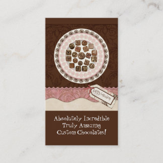 Custom Chocolate Sweet Shoppe Visitekaartjes