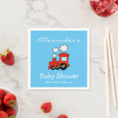 Custom choo choo train baby shower servetten voor  (Insitu)