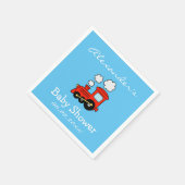 Custom choo choo train baby shower servetten voor  (Hoek)