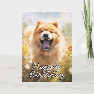 Custom Chow Chow Happy Birthday Kaart