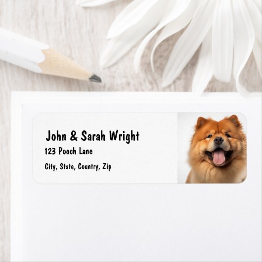 Custom Chow Dog Address Label (Insitu)