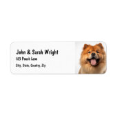 Custom Chow Dog Address Label (Voorkant)
