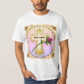 Custom Christelijk Roos Cross T-shirt (Voorkant)