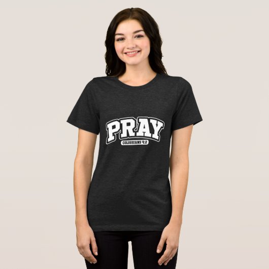 Custom Christian Christianity Jesus Faith Joy Tri-Blend Shirt (Voorkant volledig)