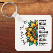 Custom Christian Forgiven Custom Bible Verse Sleutelhanger (Voorkant)