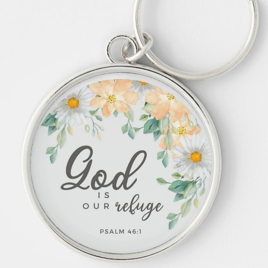 Custom Christian God is Our Refuge Sleutelhanger (Voorkant)
