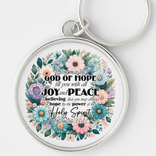 Custom Christian God of Hope and Peace Sleutelhanger (Voorkant)