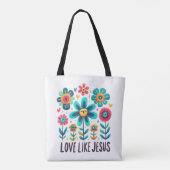 Custom Christian Love Like Jesus Tote Bag (Achterkant)