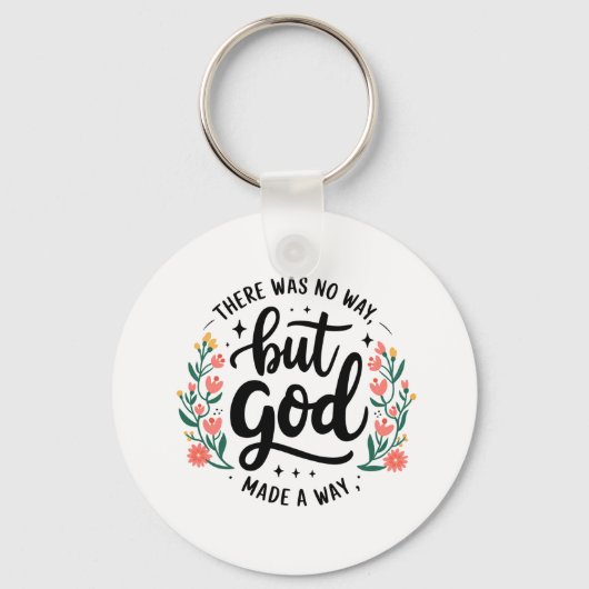 Custom Christian No Way But God Sleutelhanger (Achterkant)