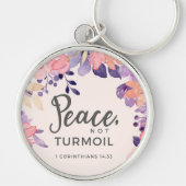 Custom Christian Peace, Not Turmoil Sleutelhanger (Voorkant)