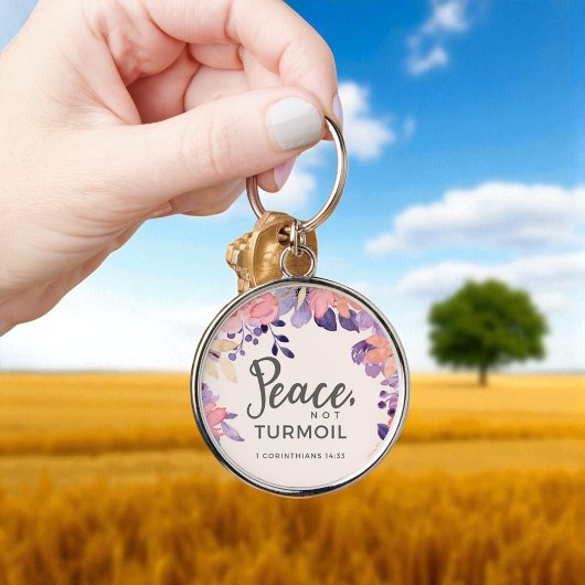 Custom Christian Peace, Not Turmoil Sleutelhanger